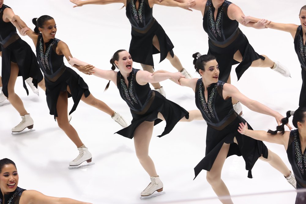 IceSymmetrics performing at the 2025 Pacific Coast Synchronized Skating Sectional
