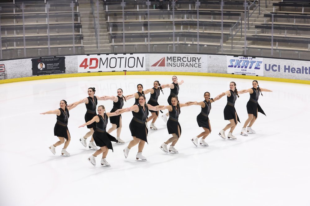 IceSymmetrics performing at the 2025 Pacific Coast Synchronized Skating Sectional
