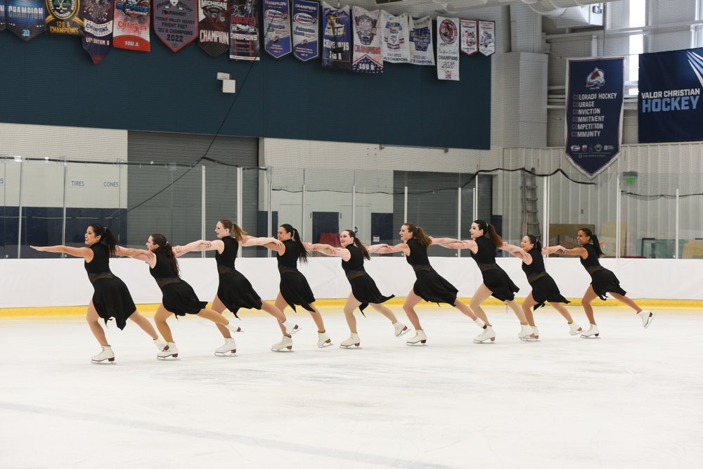 IceSymmetrics performing at the 2026 Pacific Coast Synchronized Skating Sectional