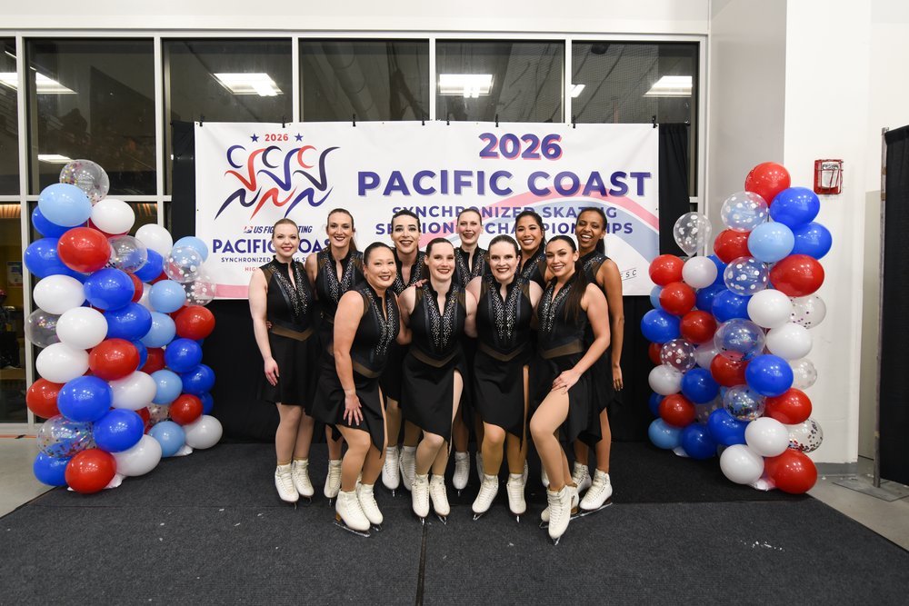 IceSymmetrics performing at the 2026 Pacific Coast Synchronized Skating Sectional