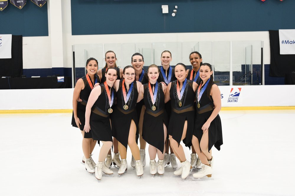 IceSymmetrics performing at the 2026 Pacific Coast Synchronized Skating Sectional